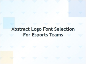 Crafting Identity with Abstract Esports Typography