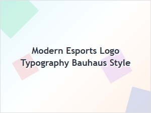 Modern Bauhaus Style in Esports Logo Typography